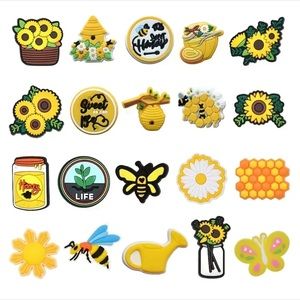 20pc sunflowers charms for crocs.NWT